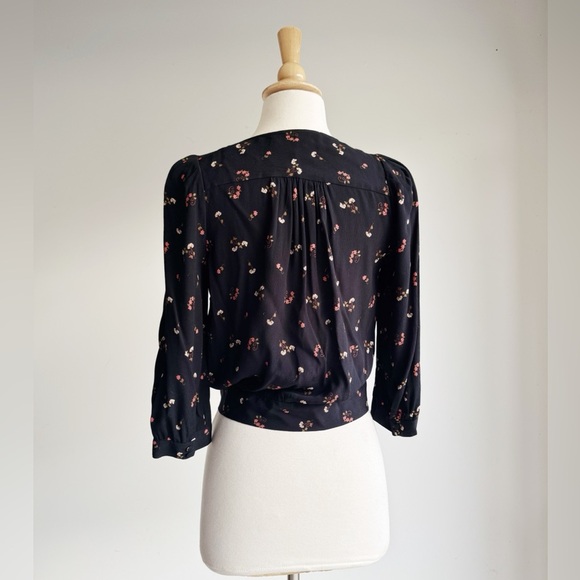 MADEWELL Wrap Top in Flower Toss XS - Picture 4 of 6